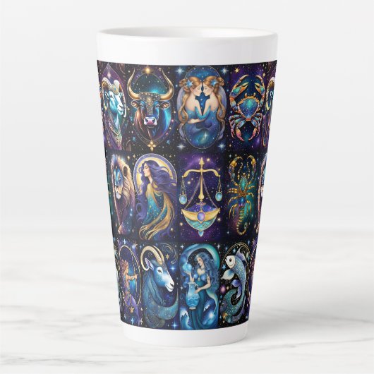 Jewel Galaxy Zodiac Latte Mok (Voorkant)