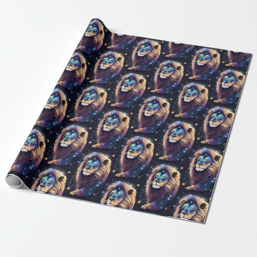 Jewel Galaxy Zodiac Leo Cadeaupapier (Uitgerold)