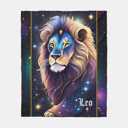 Jewel Galaxy Zodiac Leo Fleece Deken (Voorkant)