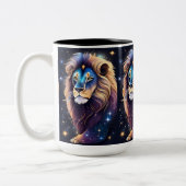 Jewel Galaxy Zodiac Leo Tweekleurige Koffiemok (Links)