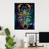Jewel Galaxy Zodiac Schorpioen Poster (Thuiskantoor)