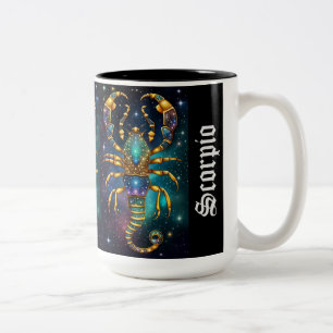 Jewel Galaxy Zodiac Schorpioen Tweekleurige Koffiemok