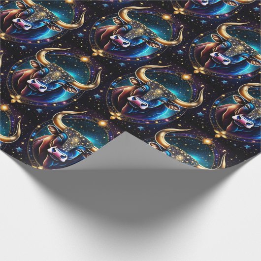 Jewel Galaxy Zodiac Taurus Cadeaupapier (Hoek)
