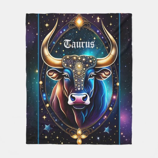 Jewel Galaxy Zodiac Taurus Fleece Deken (Voorkant)