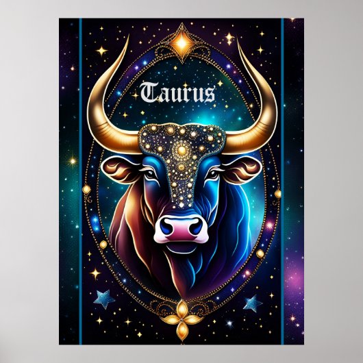 Jewel Galaxy Zodiac Taurus Poster (Voorkant)