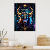 Jewel Galaxy Zodiac Taurus Poster (Keuken)
