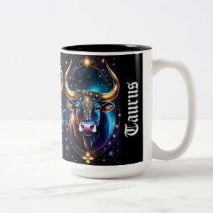 Jewel Galaxy Zodiac Taurus Tweekleurige Koffiemok