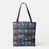 Jewel Galaxy Zodiac Tote Bag (Achterkant)