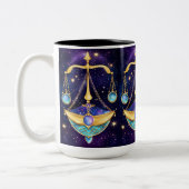 Jewel Galaxy Zodiac Weegschaal Tweekleurige Koffiemok (Links)