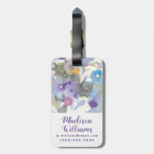 Jewel Garden | Paarse pasta's Bagagelabel (Achterkant verticaal)