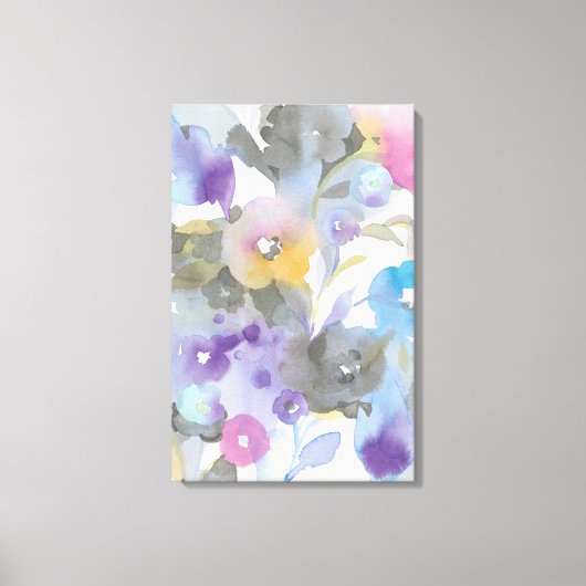 Jewel Garden | Paarse pasta's Canvas Afdruk (Voorkant)