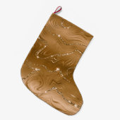 Jewel Gold Glittery Glitter Grote Kerstsok (Voorkant (Hangend))