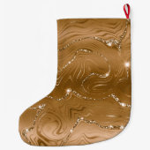 Jewel Gold Glittery Glitter Grote Kerstsok (Achterkant)