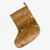 Jewel Gold Glittery Glitter Grote Kerstsok (Achterkant (Hangend))