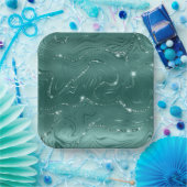Jewel Green Emerald Glittery Glitzy Papieren Bordje (Feest)