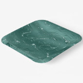 Jewel Green Emerald Glittery Glitzy Papieren Bordje (Gebogen)