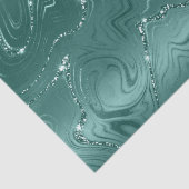 Jewel Green Glittery Glitz Strepen Tissuepapier (Detail)