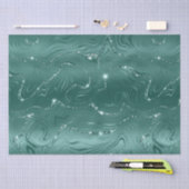 Jewel Green Glittery Glitz Strepen Tissuepapier (Craft)