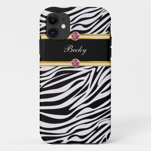Jewel iPhone Hoesje Monogram (Achterkant)