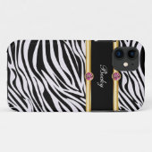 Jewel iPhone Hoesje Monogram (Achterkant (horizontaal))