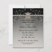 Jewel Kijk Silver Bling Octagonal Diamond Swirls Kaart (Achterkant)