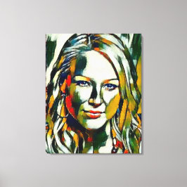 Jewel Kilcher Olie Portret Canvas Afdruk