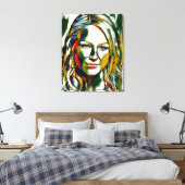 Jewel Kilcher Olie Portret Canvas Afdruk (Insitu (Slaapkamer))