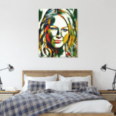 Jewel Kilcher Olie Portret Canvas Afdruk (Insitu (Slaapkamer))