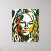 Jewel Kilcher Olie Portret Canvas Afdruk (Voorkant)