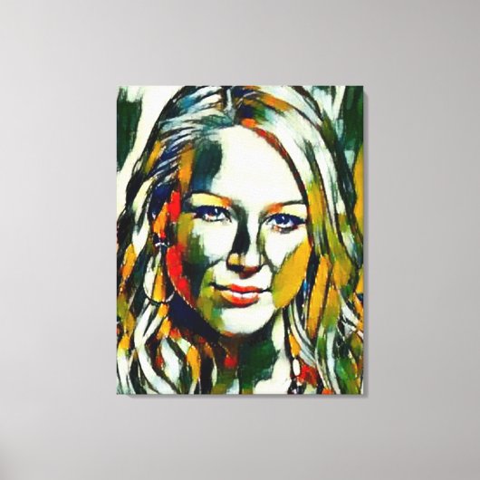 Jewel Kilcher Olie Portret Canvas Afdruk (Voorkant)