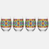 Jewel Like Glas in lood Effect - gepaarde monogram (Links)