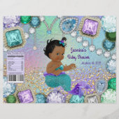 Jewel Mermaid Baby shower Chip Bag Wrapper Flyer (Voorkant)