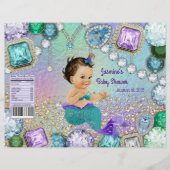 Jewel Mermaid Baby shower Chip Bag Wrappers Flyer (Voorkant)