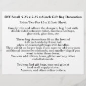 Jewel Mermaid Baby shower DIY Gift Bag Decoraties Flyer (Achterkant)