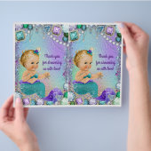Jewel Mermaid Baby shower DIY Gift Bag Decoraties Flyer (Hand)