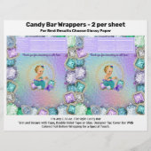 Jewel Mermaid Baby shower Snoep Bar wrappers Flyer (Voorkant)