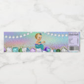 Jewel Mermaid Baby shower Waterfles Etiket (Enkel label)