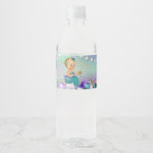 Jewel Mermaid Baby shower Waterfles Etiket (Voorkant)