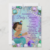 Jewel Mermaid Etnische Mermaid Baby shower Kaart (Voorkant)