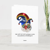 JEWEL OWL EN ELF PET MET DIAMONDVEREN FEESTDAGEN KAART (Achterkant)