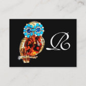 JEWEL OWL, Gold, Blue Turquase, Topaz Visitekaartje (Achterkant)