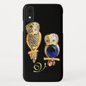 JEWEL OWLS, Gold, Blue Sapphire, Topaz Case-Mate iPhone Case (Achterkant)
