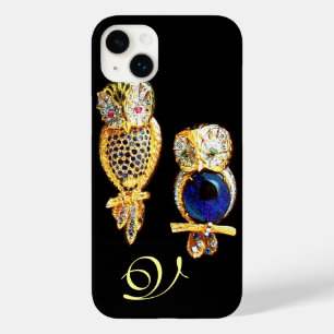 JEWEL OWLS, Gold, Blue Sapphire, Topaz White Pearl Case-Mate iPhone 14 Plus Hoesje