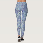 Jewel Paars Aqua Blue Mermaid Glitter CUSTOM TEKST Leggings (Achterkant)