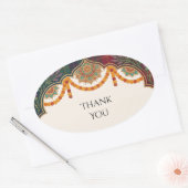 Jewel Paisley Trouw Sticker Bedanken (Envelop)