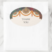 Jewel Paisley Trouw Sticker Bedanken (Tas)