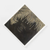 Jewel Palm Leaf Bedankt Gold ID830 Servet (Hoek)
