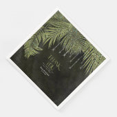 Jewel Palm Leaf Bedankt Green ID830 Servet (Hoek)