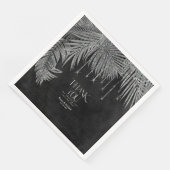 Jewel Palm Leaf Hartelijk dank Silver ID830 Servet (Hoek)