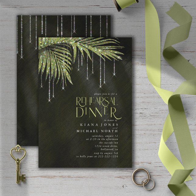 Jewel Palm Leaf Rehearsal Dinner Green ID830 (Creator heeft geüpload)